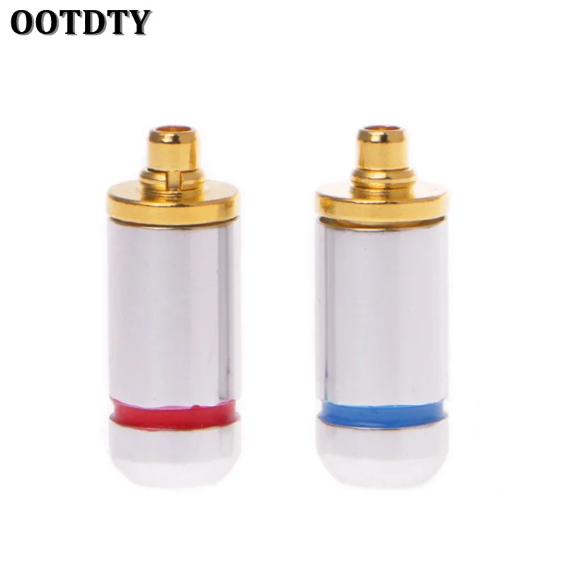 OOTDTY 1 пара черный серебряный 3,2 мм Наушники DIY контактный разъем для MMCX UE900 SE535 SE215 W10 W20 W30 - Цвет: Серебристый