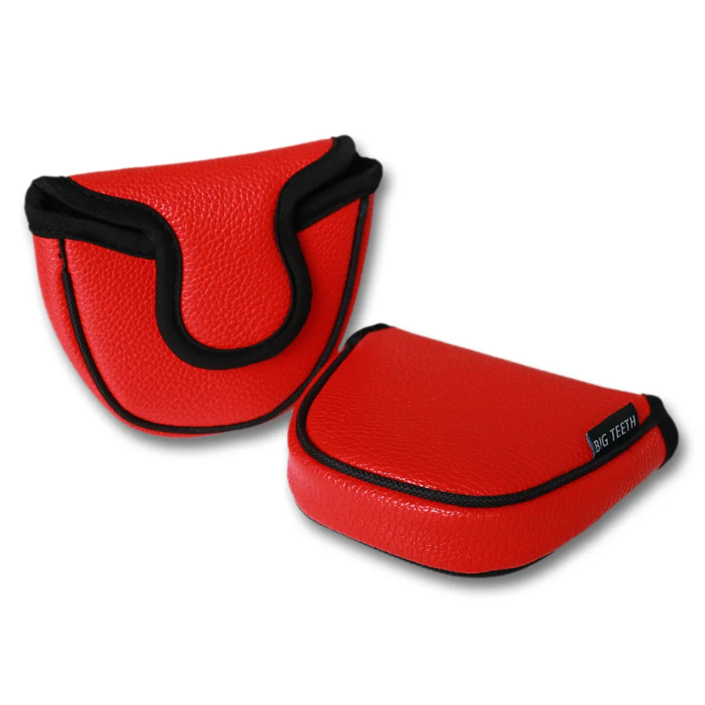 Колотушка для гольфа Putter крышка головы OEM искусственная кожа классический черный белый красный шлем