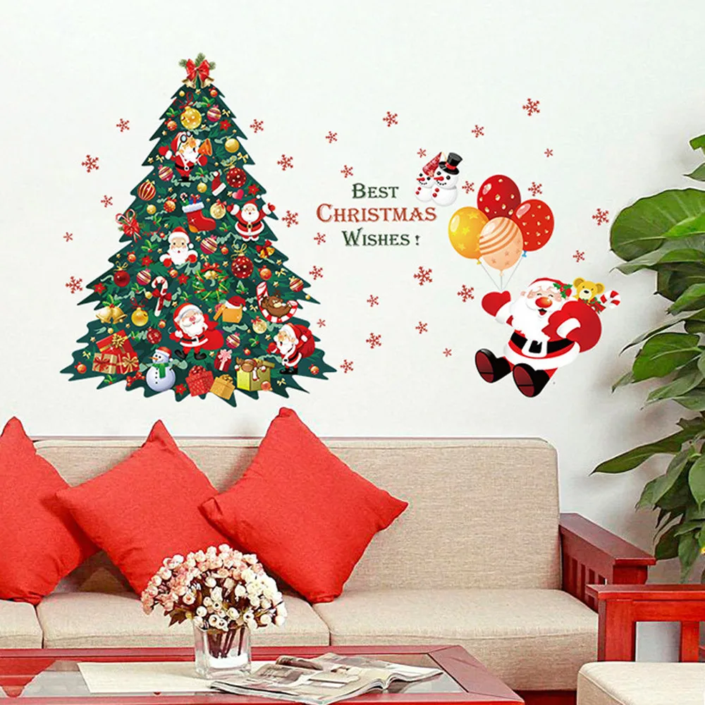 1 шт. стикер на стену Merry Christmas Art окно Декор водонепроницаемый нетоксичный сделай