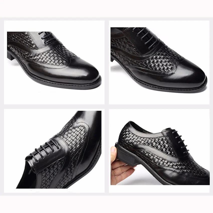 Мужские модельные туфли GRIMENTIN черные итальянские ручной работы из натуральной