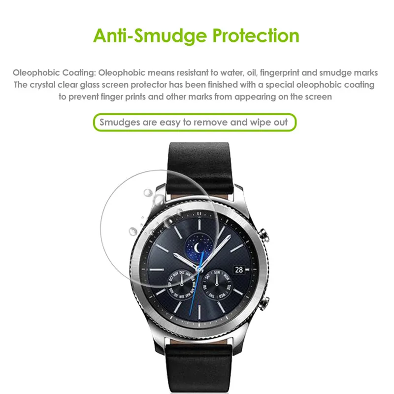 Защитное стекло закаленное 9H для Samsung Gear S3 Frontier | Электроника