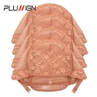 Шапочка для изготовления парика, 5 шт.лот, черно-коричневая, с регулируемым ремешком