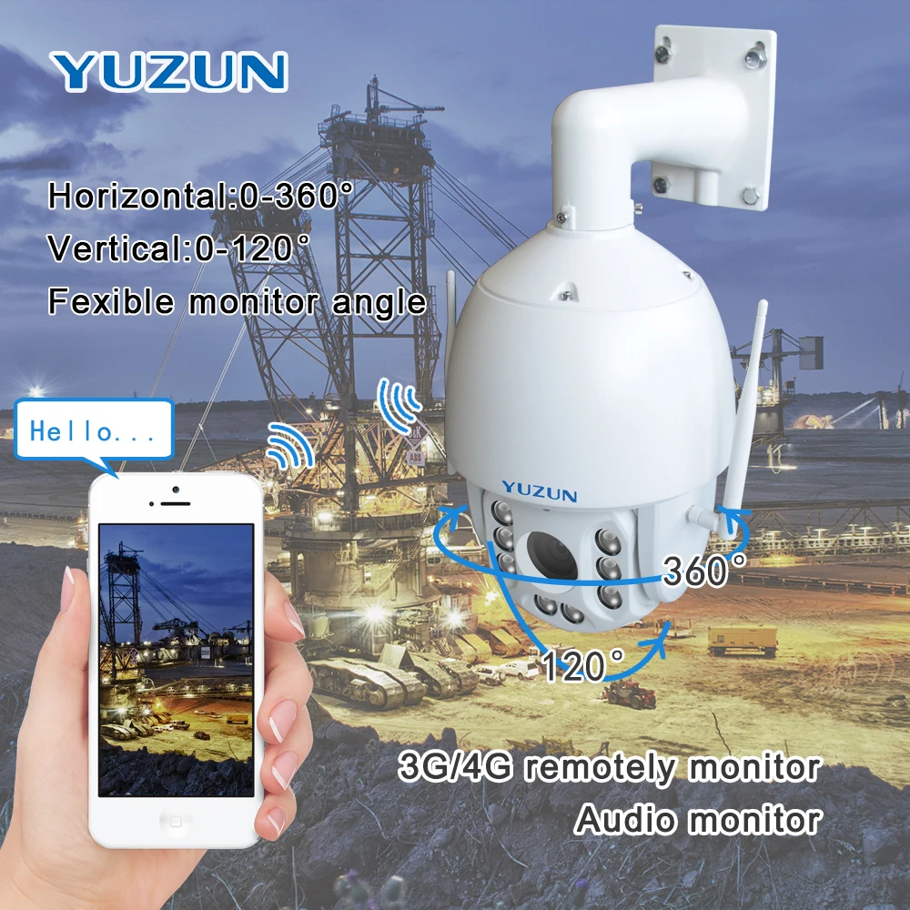 Камера Наружного видеонаблюдения беспроводная 3g 4g ip с sim картой 360 градусов без