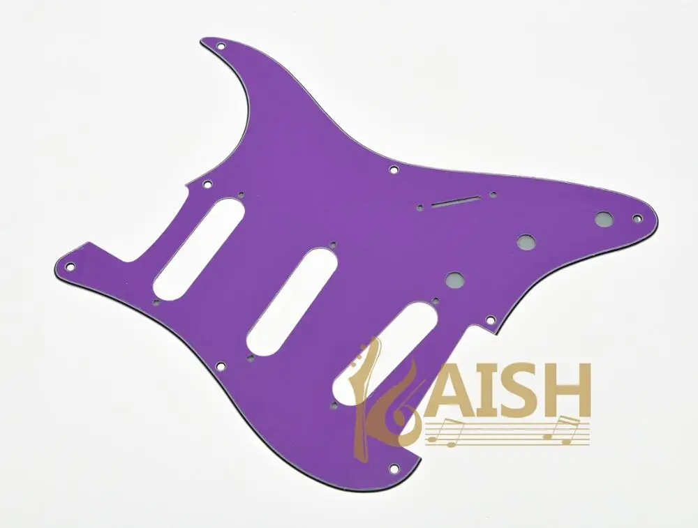 Purple KAISH USA Винтаж 8 отверстий ST Strat Гитара Накладка для защиты деки с винтами ST Scrach пластина различных цветов подходит для Fender - Цвет: Purple