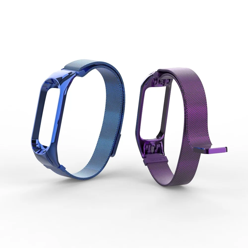 Миланский магнитный ремешок для Xiao Mi Band 3 из нержавеющей стали наручных часов