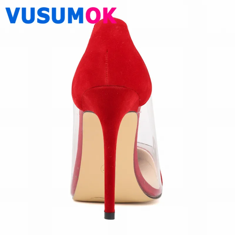 2015 Новый Красной Подошвой Насосы Женская Обувь Высокие Каблуки 11 СМ стадо
