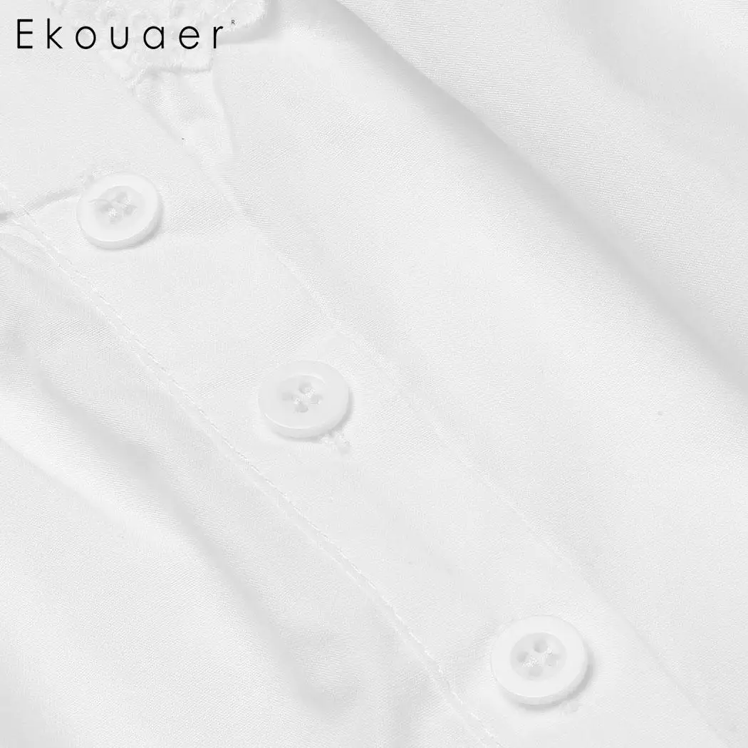 Ekouaer женская сексуальная ночная рубашка нижнее белье модные пижамы цветочный