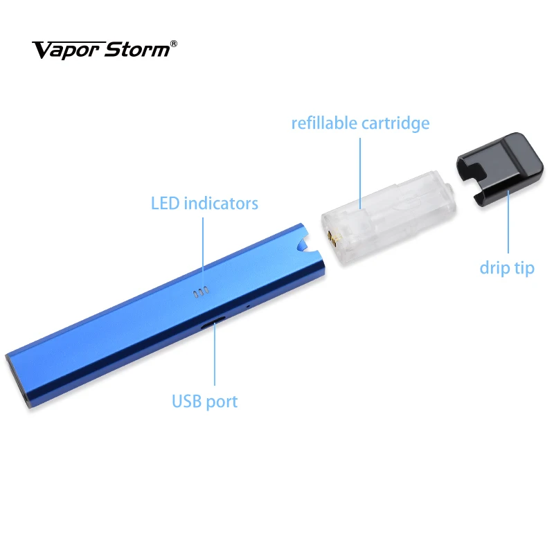 Электронная сигарета Vapor Storm Stalker набор картриджей для вейпа 1 8 мл с аккумулятором
