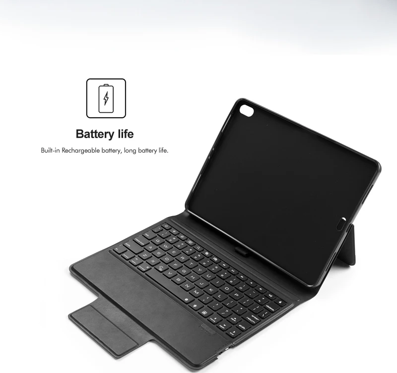 Все-в-одном дизайн тонкий bluetooth клавиатура чехол для iPad Pro 1", 7 цветов подсветка Беспроводная клавиатура Тонкий+ смарт кожаный чехол