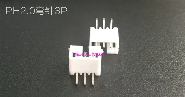 100 шт. микро мин рН 2 0 мм штекер и гнездо с прямым углом штекера проводом
