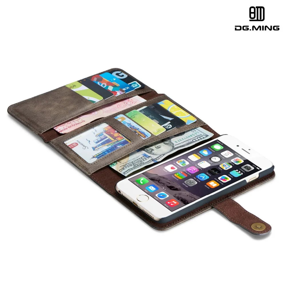 Винтажный кожаный чехол-кошелек для iPhone 11 Pro Max 11 Pro Xs Max XR X 8 Plus 7 Plus, многофункциональный слот для карт, съемная Магнитная откидная крышка