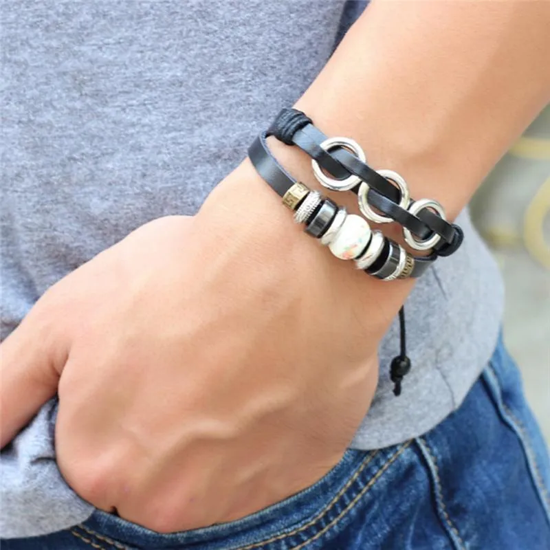 1 шт. разные варианты дизайна очаровательный браслет черный/коричневый/кофе
