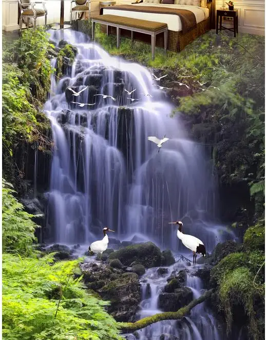 3D Пол ПВХ самоклеющиеся водонепроницаемые 3d обои гостиная спальня ванная