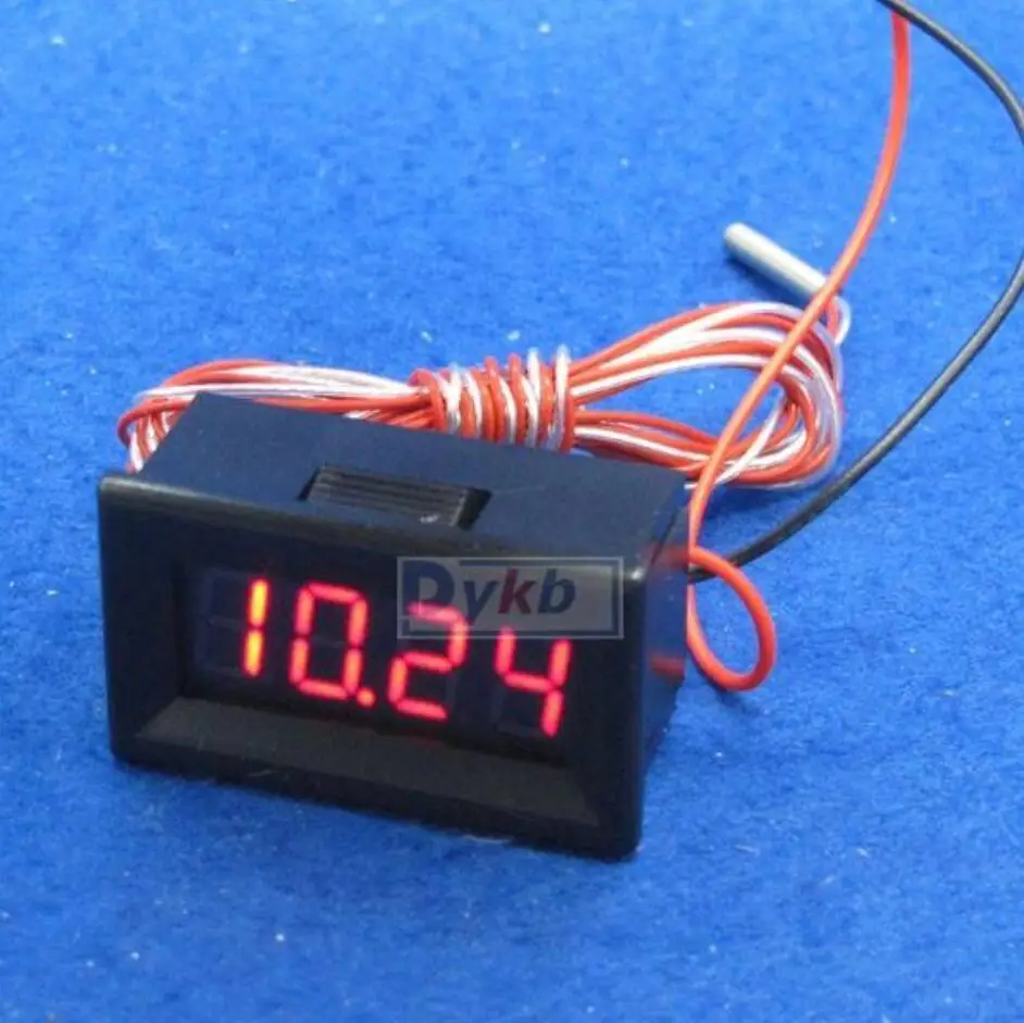 0 36 &quotLED-200C до + 450C цифровой термометр PT100 Температурный датчик 12В | Электронные