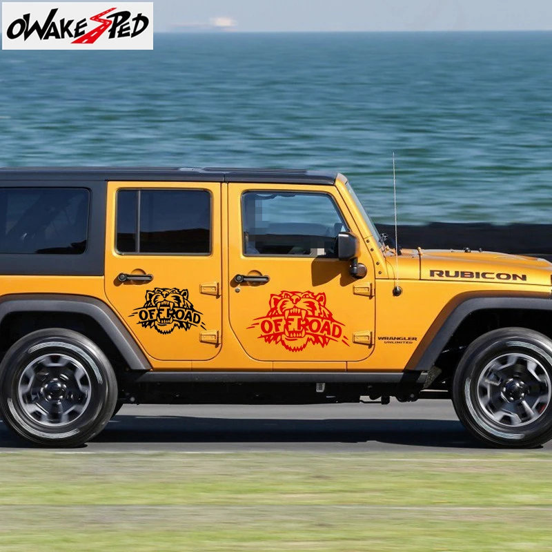 2 шт. по бездорожью Тигр Графика наклейки на автомобиль боковой двери декор