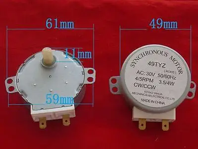 Красивая/haier микроволновая печь синхронный двигатель 3 5/4 Вт AC 30 в 4/5 об/мин 49TYZ |