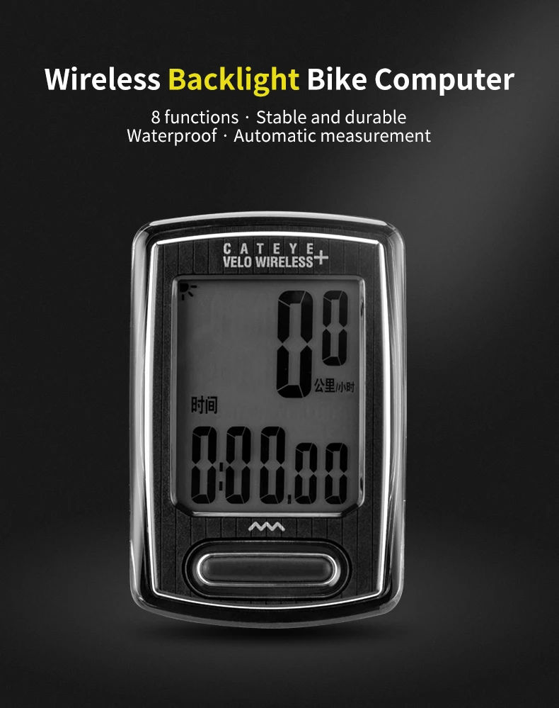 CATEYE велосипедный компьютер CC-VT235W Velo беспроводной+ велосипедный Водонепроницаемый Беспроводной Секундомер Велосипедный Спидометр 2 цвета