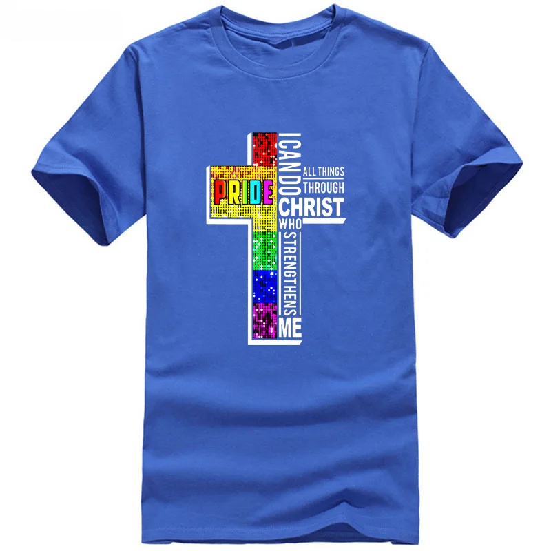 Футболка Gay Pride Lgbt Lgbtq I Can Do All Things сквозная футболка забавная из 100% хлопка harajuku Лето