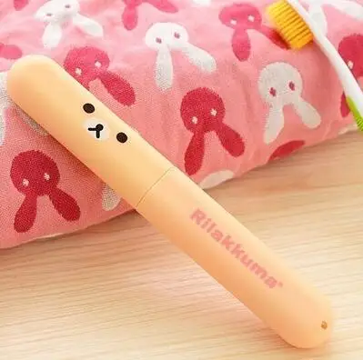 cream-colored 1 шт., коробка с милыми рисунками для влюбленных зубных щеток для портативной зубной щетки, коробка для путешествий, держатель для зубных щеток, креативный набор зубных щеток - Цвет: cream-colored