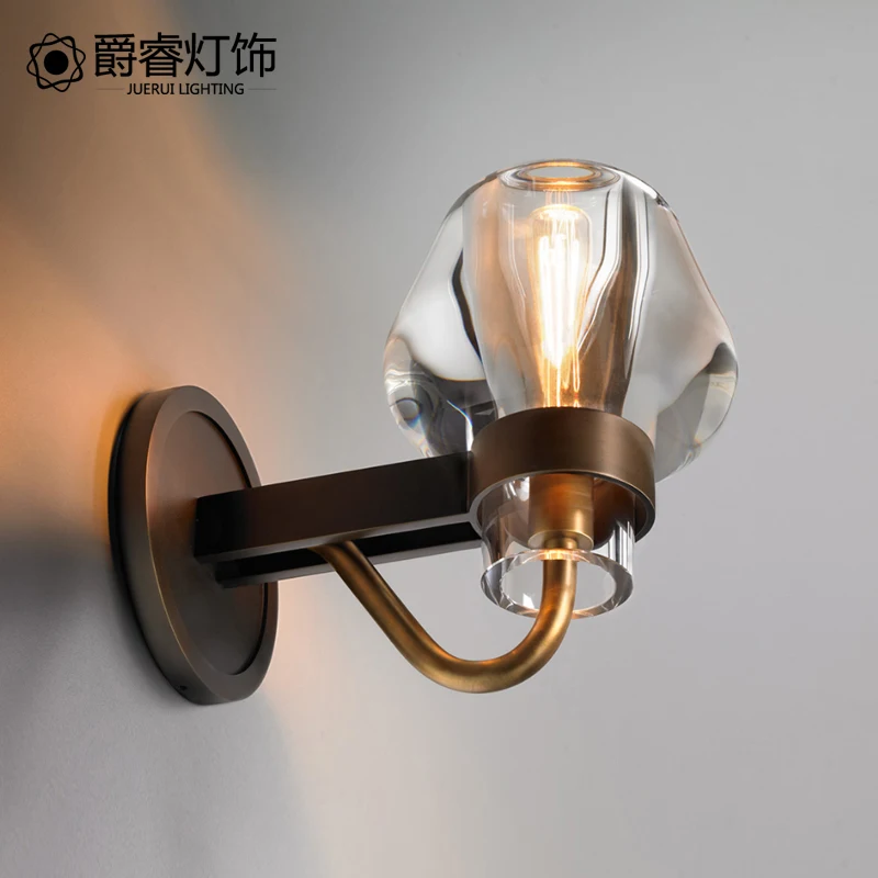 Роскошная вилла Лампа чердак черный настенный светильник RH Американский