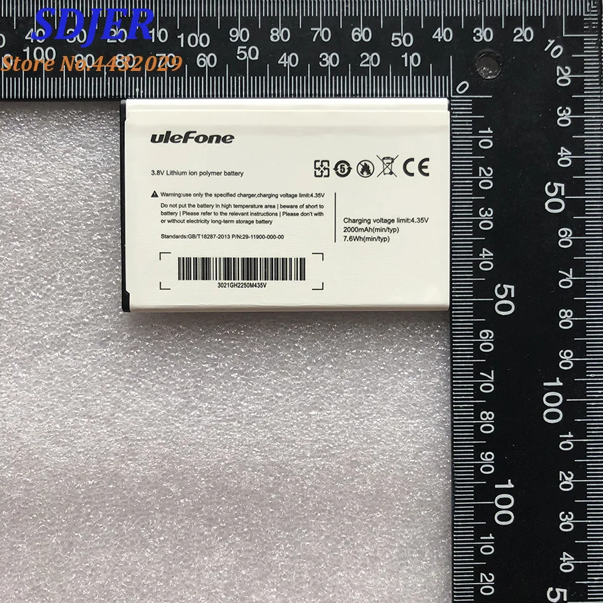 Ulefone be pure Battery 100% оригинал 2000 мАч литий ионная батарея Замена для ulefone Smart