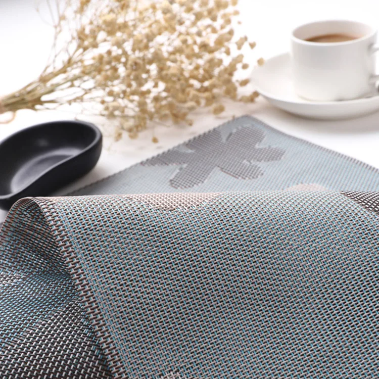 Lekoch 4pieces Set Kitchen Table Mats Polyester Napkin Coffee Letter Flower Pattern Decorative Placemats Double Layered | Кухня столовая