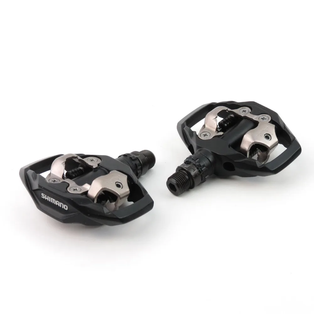 Shimano DEORE велосипедный PD-M530 MTB горный велосипед без клипса педали и SM-SH51 бутсы черный/серебристый