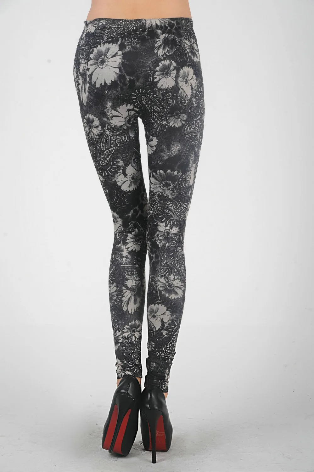 Женские леггинсы с цветочным принтом ML7592 летние сексуальные модные большими