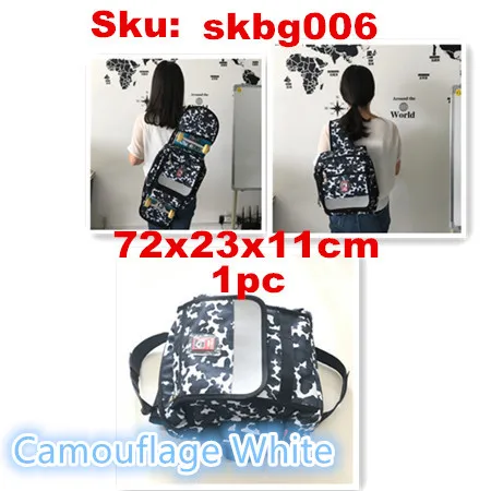 Camouflage blue 1 шт. 72x23x11 см складной большой емкости Многофункциональный Водонепроницаемый рюкзак для активного отдыха скейтборд сумка для переноски Лонгборд дорожная удобная сумка - Цвет: Camouflage blue