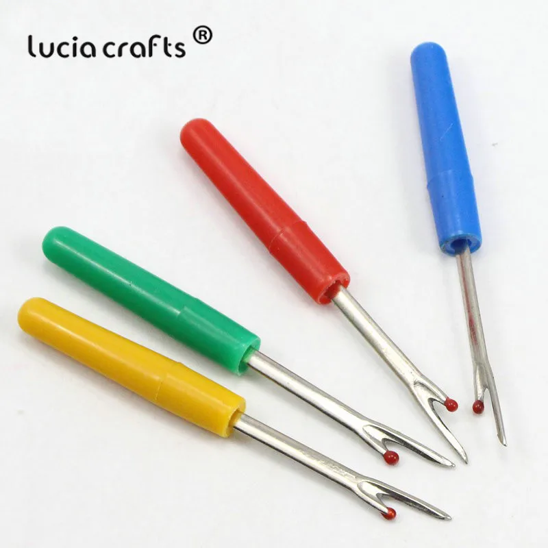 Lucia crafts, 2 шт, около 8,5 см, пластиковый случайного цвета, ручка, резец резьбы, распарыватель швов, стежок, инструмент для шитья, Unpicker, игла, J0116