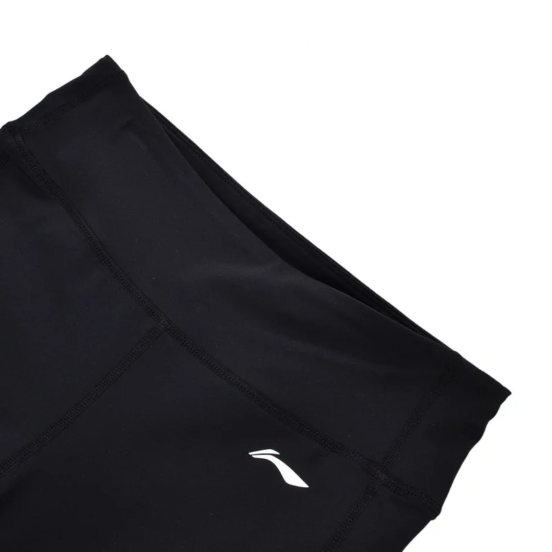 Li-Ning производительность Женские Базовый слой брюки плотно прилегающие 78% нейлон 22% спандекс дышащая черная подкладка спортивные брюки AULN072 WKY172