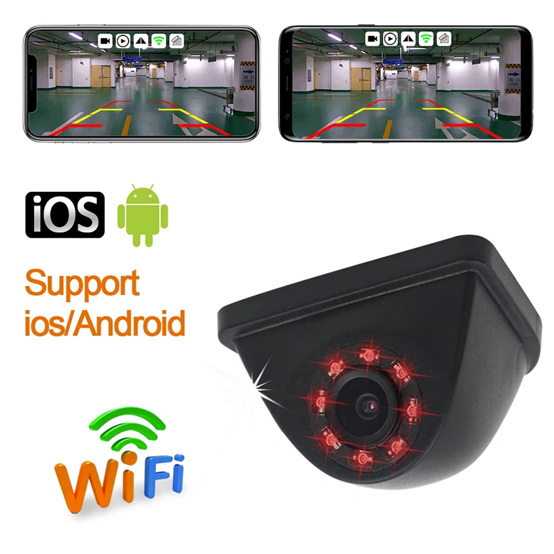 1 шт. Автомобильная камера для слепой зоны с боковым видом светодиодный Wifi ночной водонепроницаемый HD заднего вида широкий угол заднего хода резервная парковка авто камера