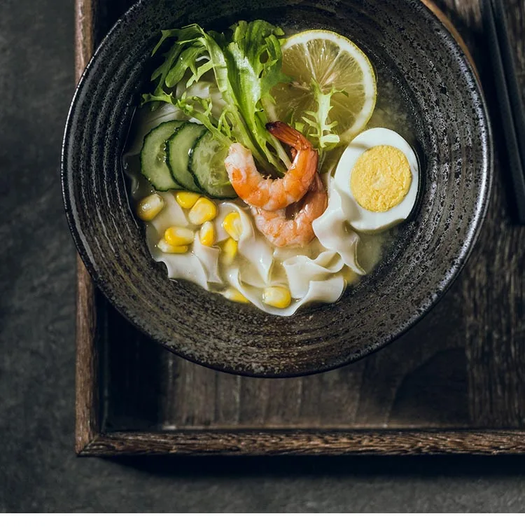 4,5/5,5/6,5/8/9 дюймов японский Керамика Bowl Ramen большая чаша говядина Лапша супа чашки, миски под рис салат контейнер Винтаж Кухня посуда