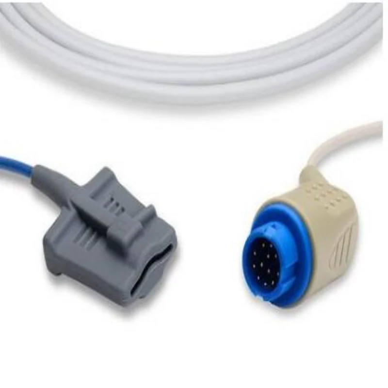 Совместим с HP/Philips M1190A/78352A Круглый 12 контактный потоковый силиконовый датчик Spo2