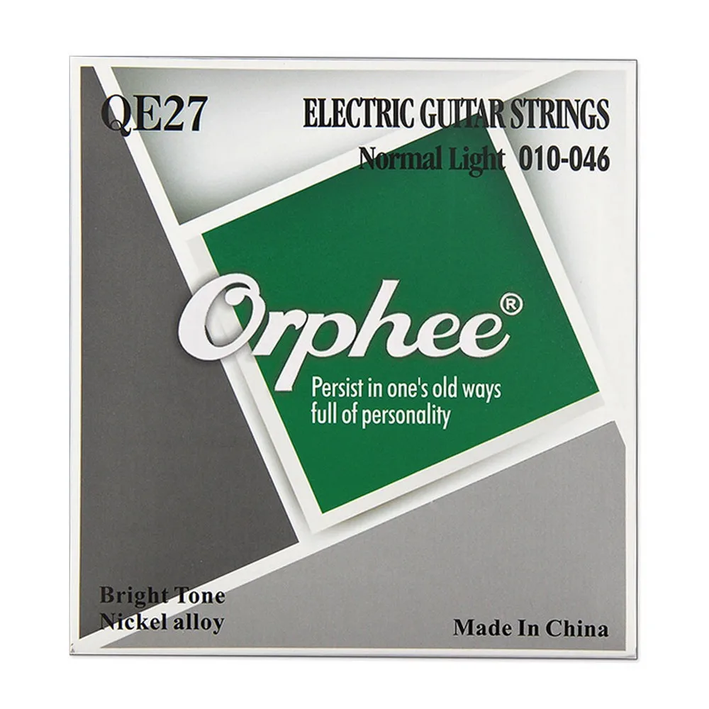 QE27 Orphee профессиональные Струны для электрогитары серии QE покрытые никелем запасные части для гитарных струн Музыкальные инструменты - Цвет: QE27