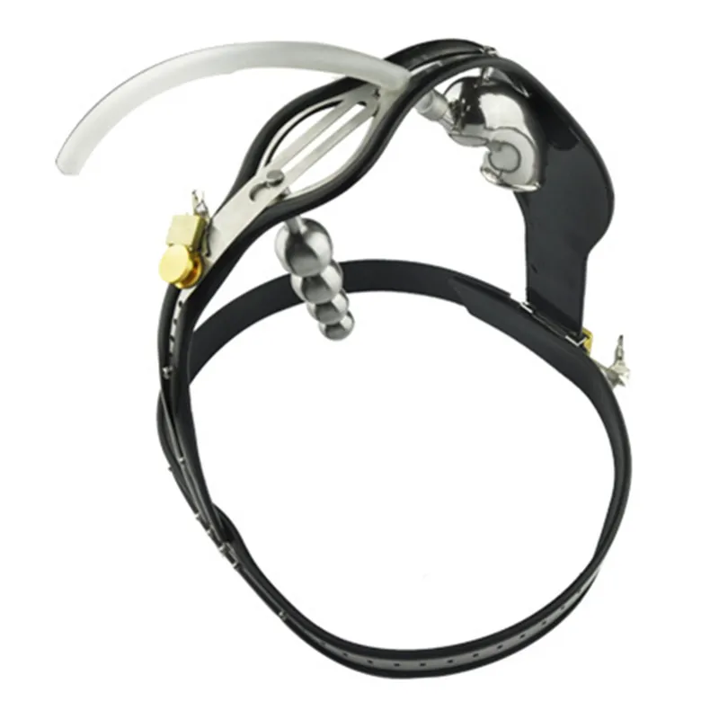 Нержавеющая сталь Мужской Пояс верности Связывание Брюки с анальной пробкой и