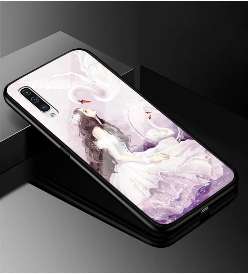 as photo 3 6," Funda для samsung Galaxy A50 чехол стекло твердая задняя крышка чехол для телефона для samsung Galaxy A50 чехол TPU рамка A 50 Coque - Цвет: as photo 3