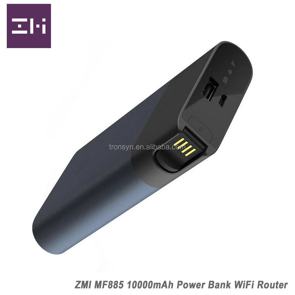 

Wholesale Original 150Mbps ZMI MF885 3G 4G LTE Wireless Router Power Bank With QC2.0 Fast Charge And 10000mAh Battery