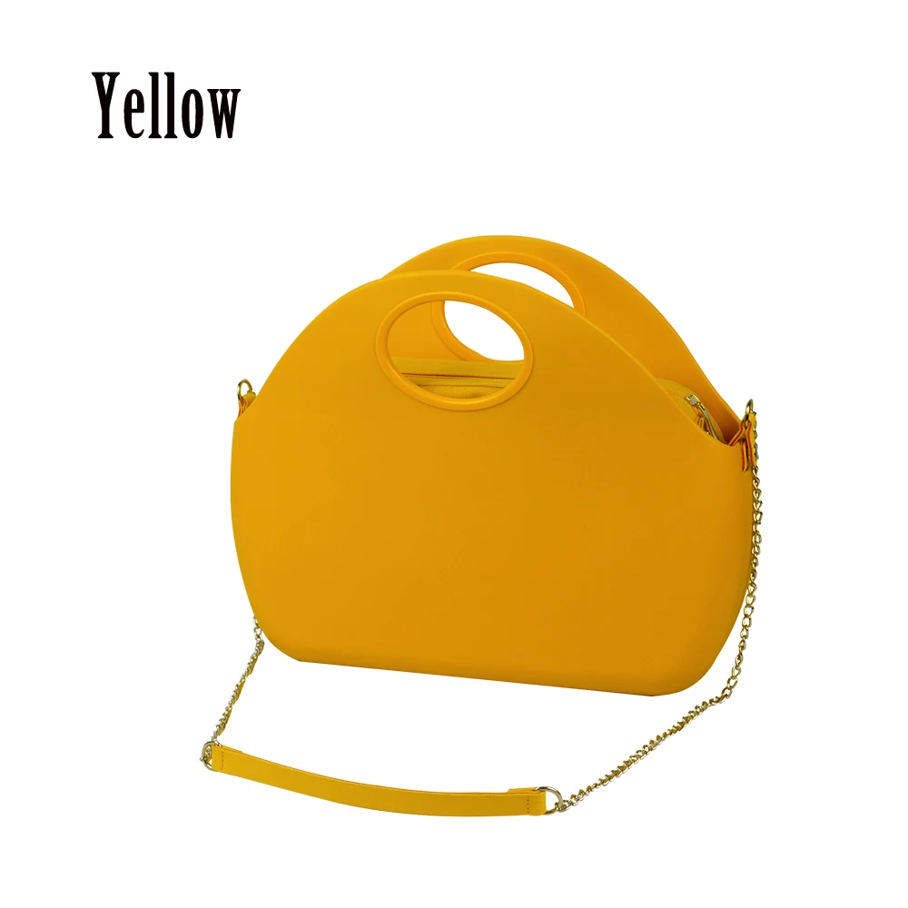 yellow Новинка, TANQU, Сумка с О-образным вырезом, с водонепроницаемым внутренним карманом, длинная ручка с цепочкой, для женщин, Сумка с о-луной, Классическая Obag - Цвет: yellow