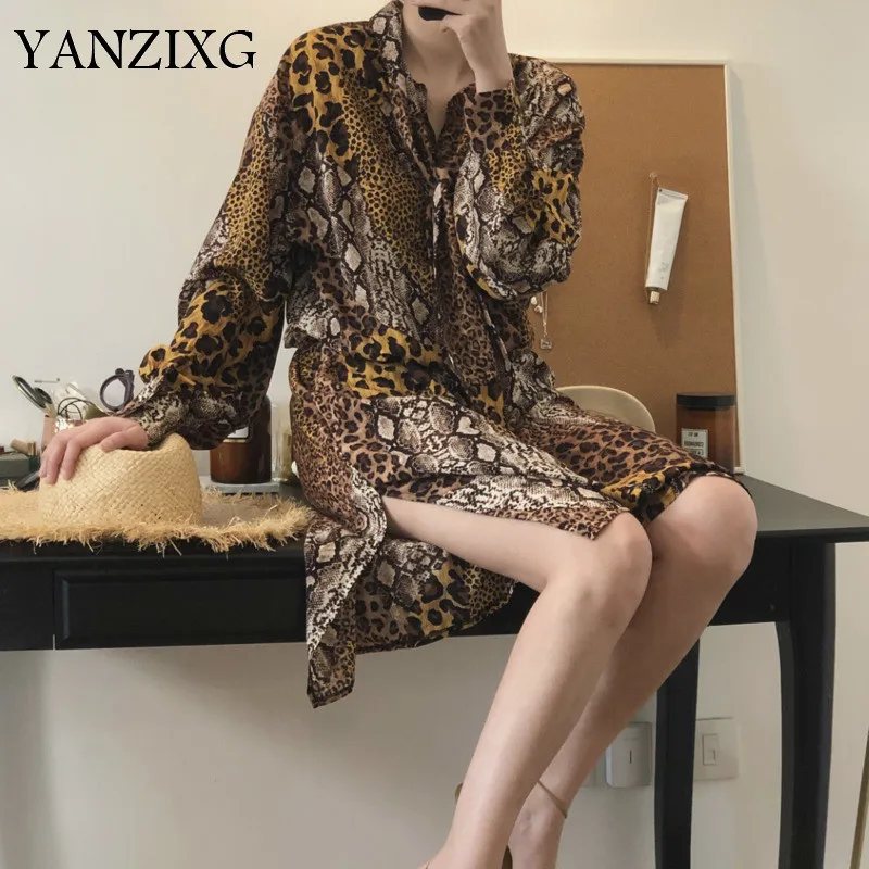 2019 Новая летняя модная женская одежда с круглым воротником и леопардовым принтом