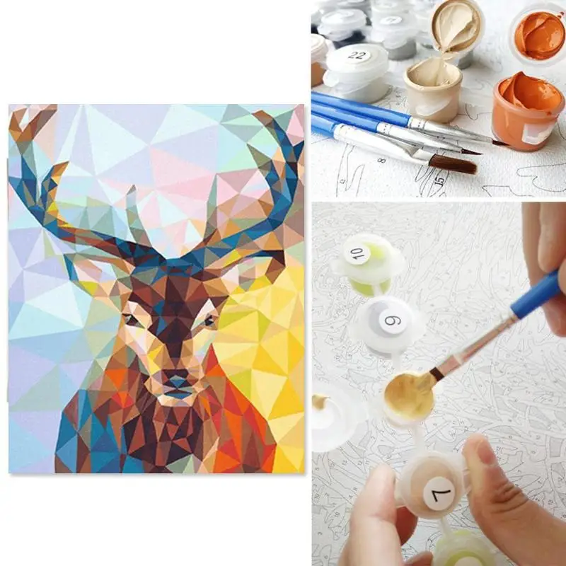 DIY Краски ing чисел современные стены Книги по искусству изображение на холсте