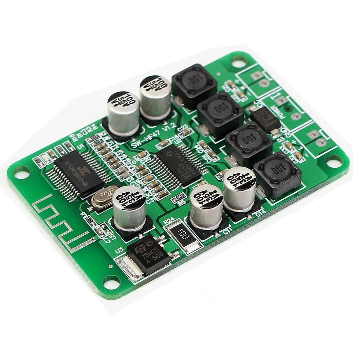 LEORY TPA3110 DC 10 V-алюминиевая крышка, 25В 2x15 Вт двухканальный Беспроводной bluetooth аудио Мощность Плата усилителя для 4/6/8/10 Ом Динамик