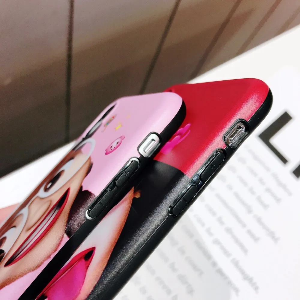 Pattern Case For Apple iphone 6 7 8 10 Plus X XR XS Max Beautiful Cover 6plus 7plus 8plus Xs Cute Girl New Year Soft Cases |