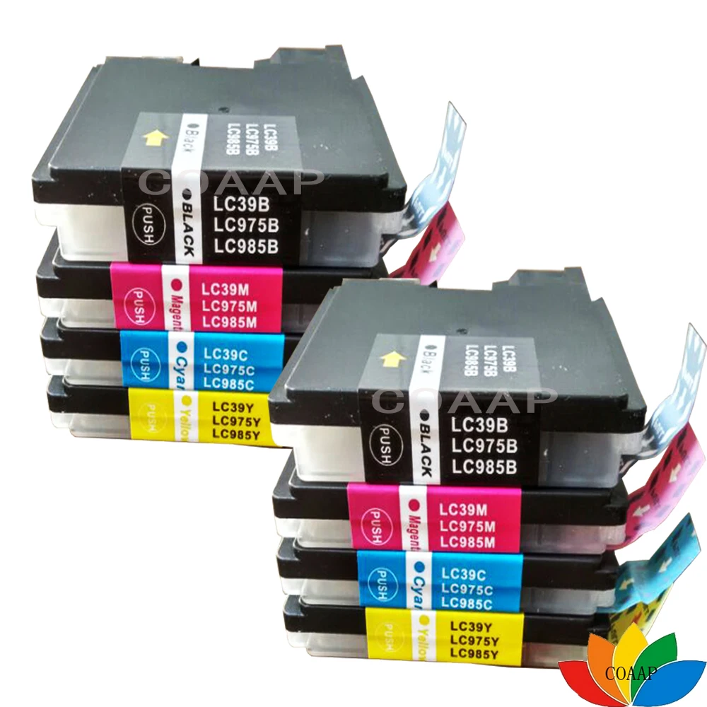 8 x LC985 LC39 LC975 совместимый чернильный картридж для принтера Brother DCP J125 J315W J515W MFC J265W J410