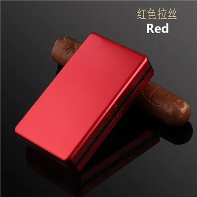 red Креативный автоматический держатель для извлечения, металлическая коробка, Алюминиевый Карманный чехол для сигарет, модные аксессуары для сигарет, инструменты для курильщика, подарок - Цвет: red