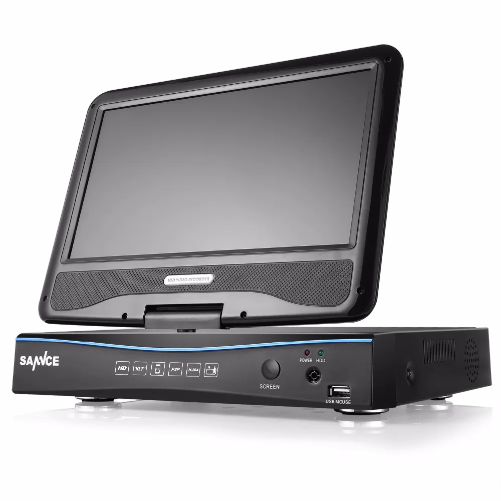 SANNCE 720P HD 10 1 &quotLCD монитор видео мониторинг с 1080N 4CH DVR NVR HVR 5in1 сетевая CCTV система