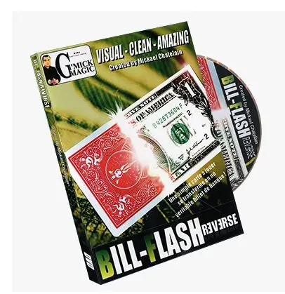 Bill Flash Reverse By Mickael Chatelain (Gimmick ) -Close Up Magic Tricks Show Kit Props For Stage | Игрушки и хобби