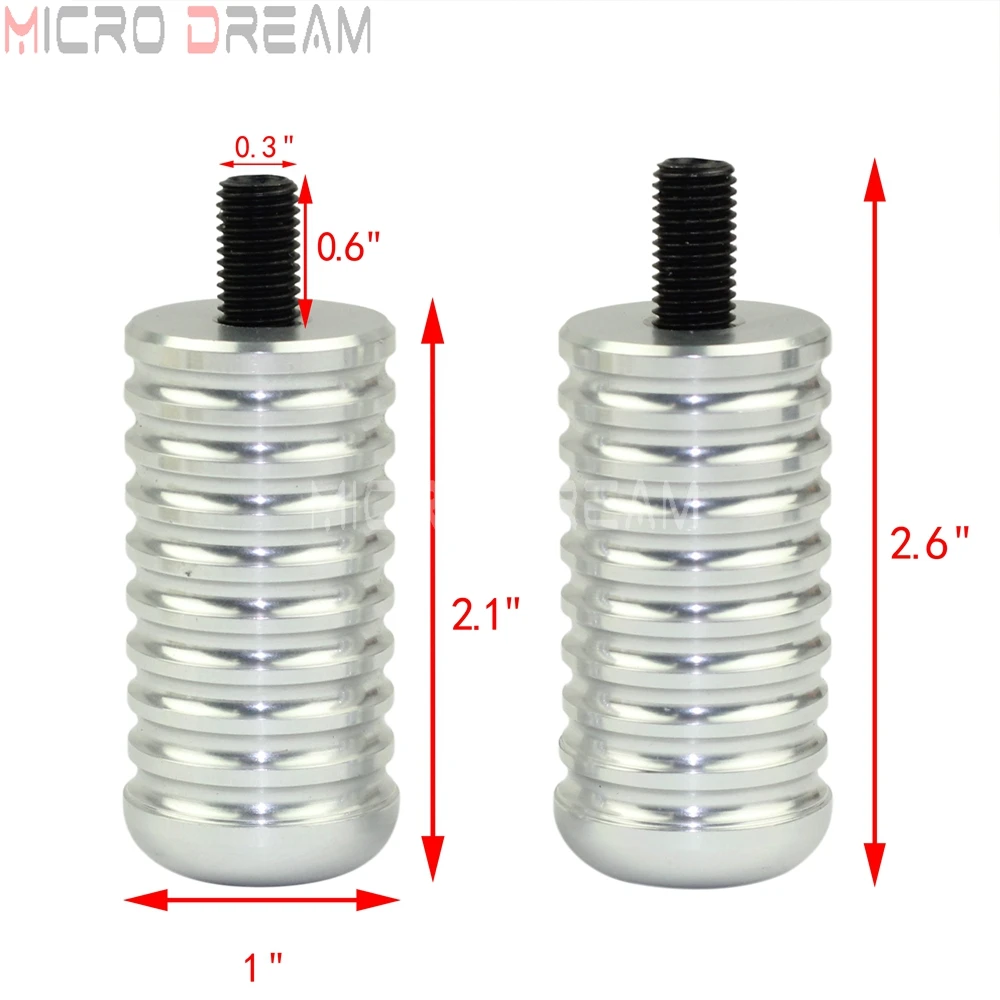 

2pcs Silver Motorcycle Ribbed Toe Shifter Peg CNC Extended Shift Pegs for Harley Sportster 883R 883L Forty-Eight
