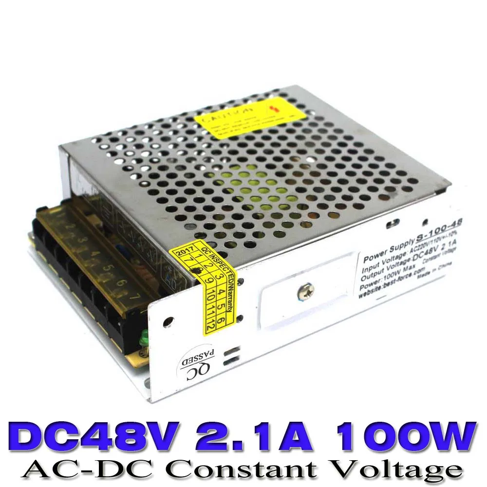 100 W 48 V 2A Малый Объем Один 48 Вольт Выход импульсный источник питания для CCTV девиз светодиодный драйвер AC110v 220 V постоянного тока до DC48V импульсивный источник питания 10 шт