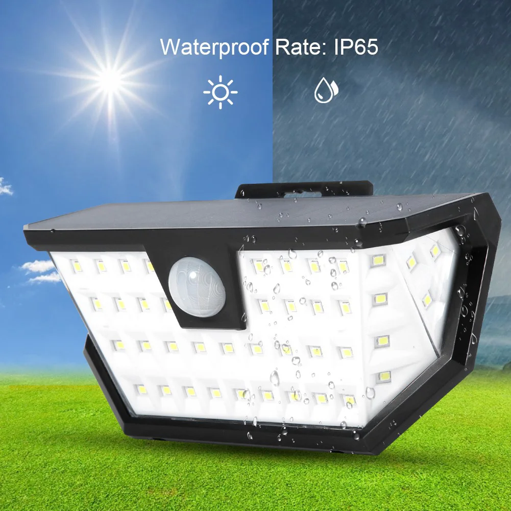 48LED Солнечный энергосберегающий датчик движения безопасности Открытый Путь Сад